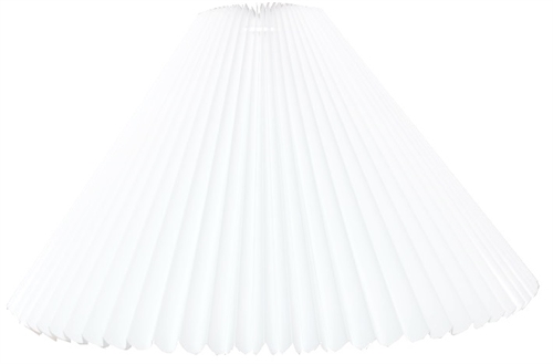Lampeskærm Plissé med runde kanter 13x25x39 Hvid plastik T-E27